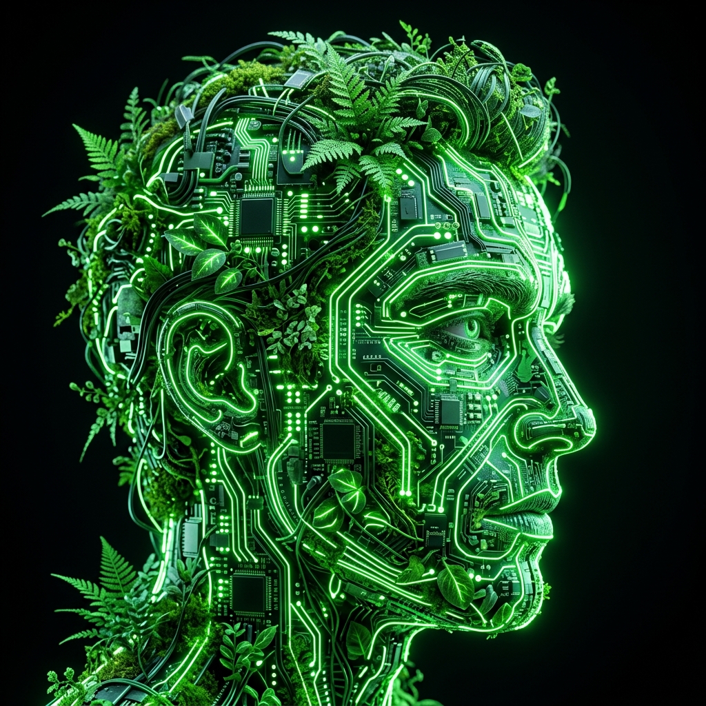 Escritório futurista integrado à floresta